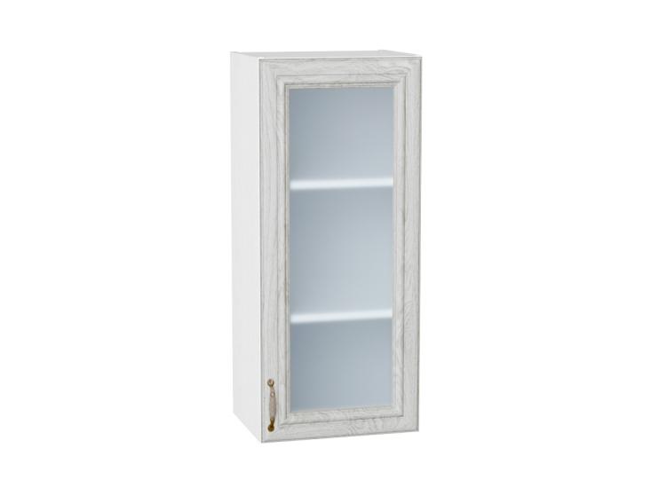 Шкаф верхний со стеклом Шале 400Н White Dreamline / Белый