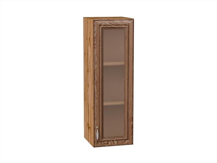 Шкаф верхний со стеклом Шале 300Н Brown Dreamline / Дуб Вотан