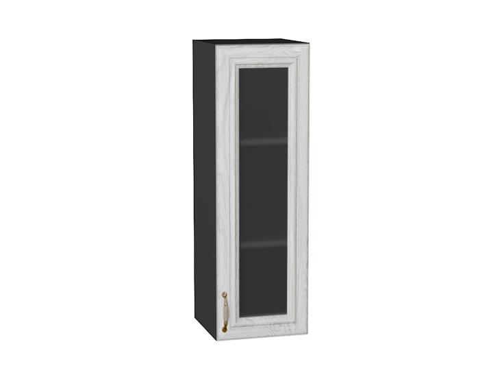 Шкаф верхний со стеклом Шале 300Н White Dreamline / Graphite