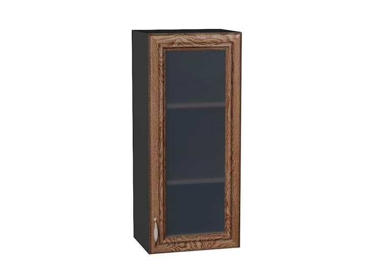 Шкаф верхний со стеклом Шале 400Н Brown Dreamline / Graphite