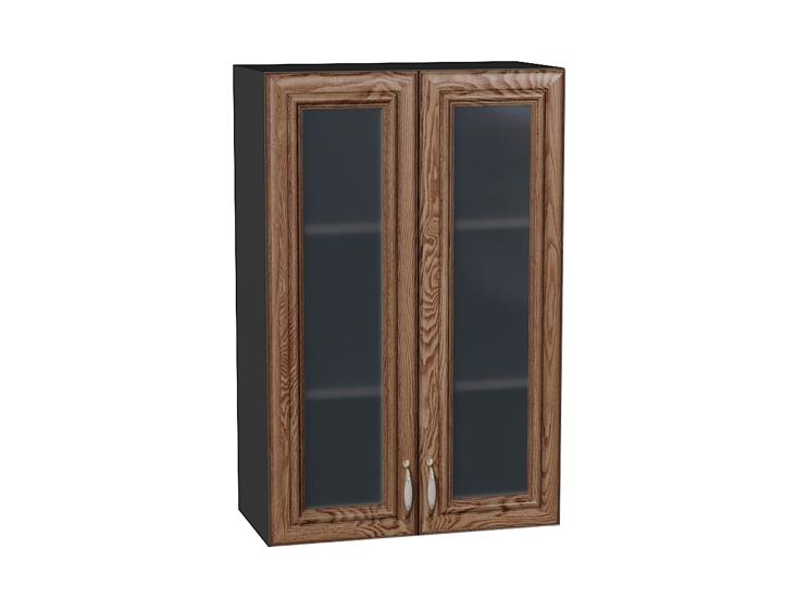 Шкаф верхний со стеклом Шале 600Н Brown Dreamline / Graphite