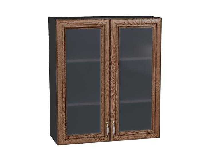 Шкаф верхний со стеклом Шале 800Н Brown Dreamline / Graphite