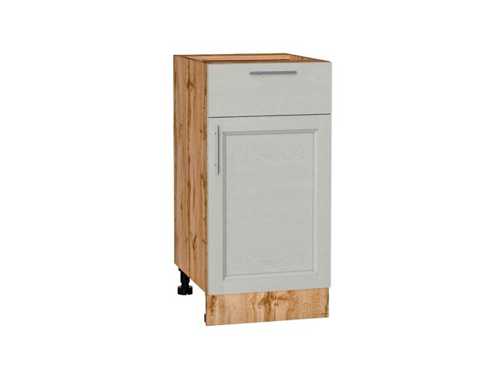 Шкаф нижний с 1 ящиком Сканди 400 Cappuccino Softwood / Дуб Вотан