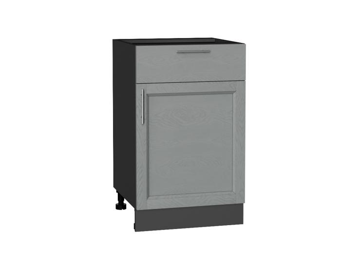 Шкаф нижний с 1 ящиком Сканди 500 Grey Softwood / Graphite