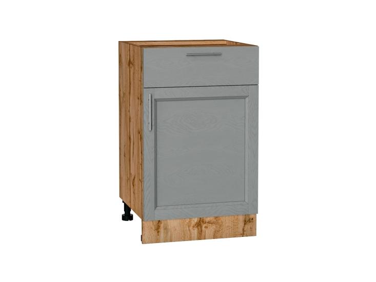 Шкаф нижний с 1 ящиком Сканди 500 Grey Softwood / Дуб Вотан