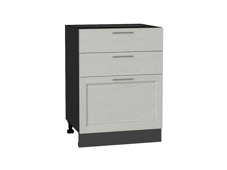 Шкаф нижний с 3-мя ящиками Сканди 600 Cappuccino Softwood / Graphite