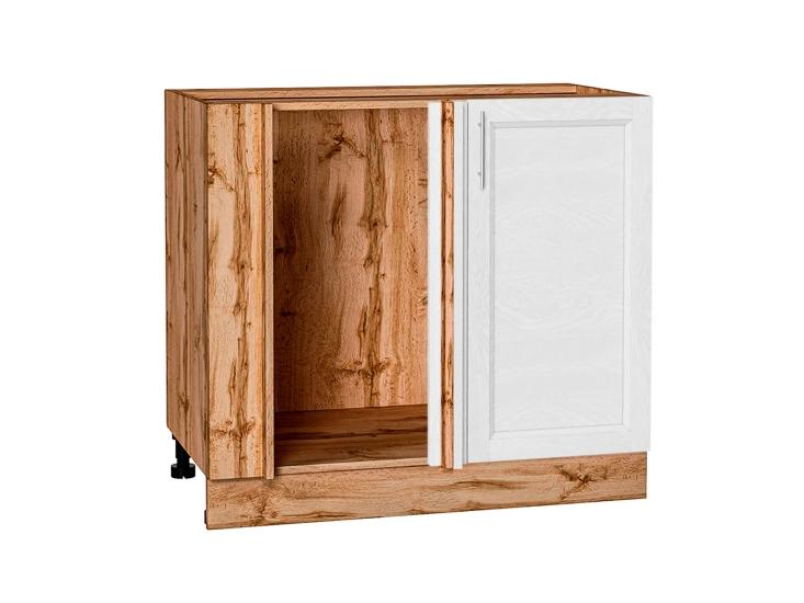 Шкаф нижний угловой Сканди 990М White Softwood / Дуб Вотан