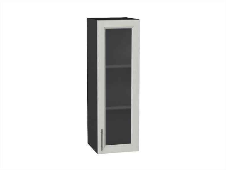Шкаф верхний со стеклом Сканди 300Н Cappuccino Softwood / Graphite