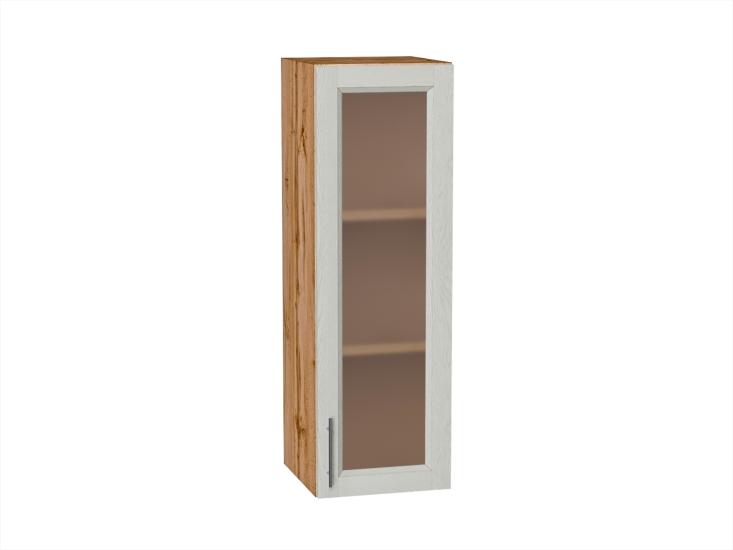 Шкаф верхний со стеклом Сканди 300Н Cappuccino Softwood / Дуб Вотан