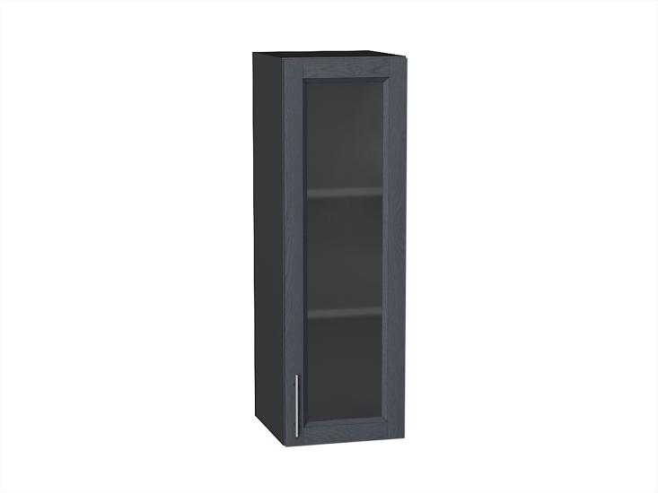 Шкаф верхний со стеклом Сканди 300Н Graphite Softwood / Graphite