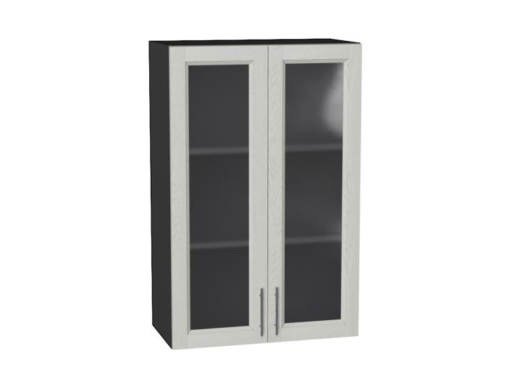Шкаф верхний со стеклом Сканди 600Н Cappuccino Softwood / Graphite
