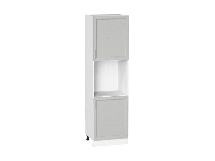 Шкаф пенал под бытовую технику Сканди 600 (для верхних шкафов 720) Cappuccino Softwood / Белый