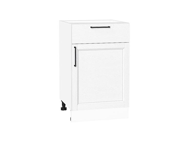 Шкаф нижний с 1 ящиком Сканди 500 White Silkwood / Белый