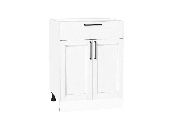 Шкаф нижний с 1 ящиком Сканди 601М White Silkwood / Белый