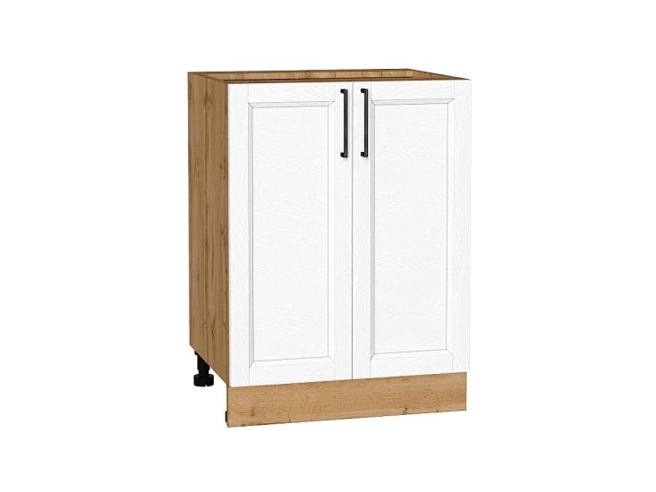 Шкаф нижний Сканди 600 White Silkwood / Дуб Вотан