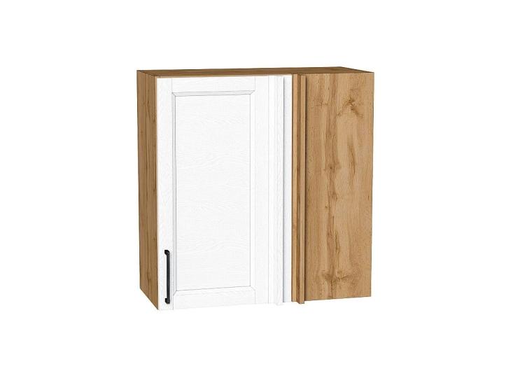 Шкаф верхний прямой угловой Сканди 700 White Silkwood / Дуб Вотан