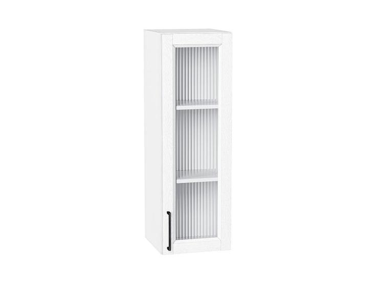 Шкаф верхний со стеклом Сканди 300Н White Silkwood / Белый