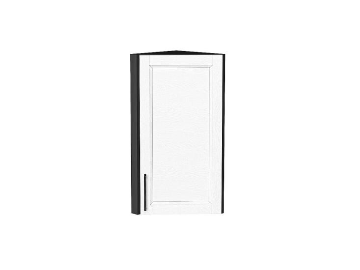 Шкаф верхний торцевой Сканди 300 White Silkwood / Graphite