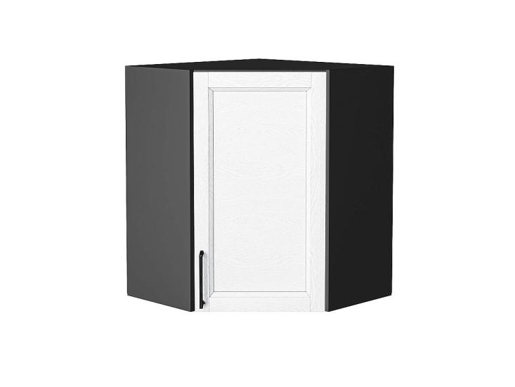 Шкаф верхний угловой Сканди 590 White Silkwood / Graphite