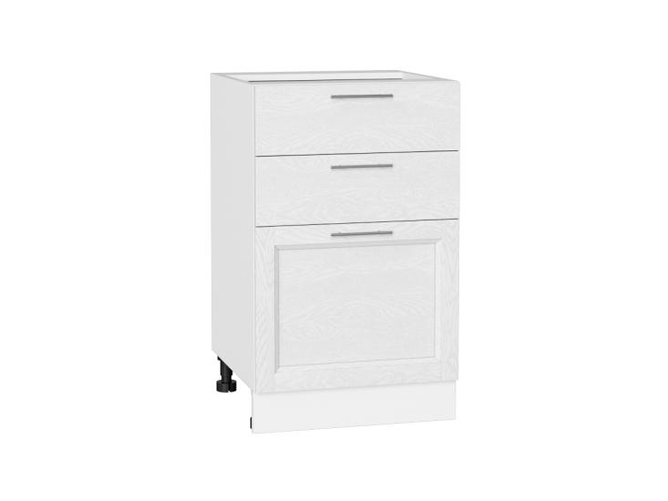 Шкаф нижний с 3-мя ящиками Сканди 500 White Softwood / Белый