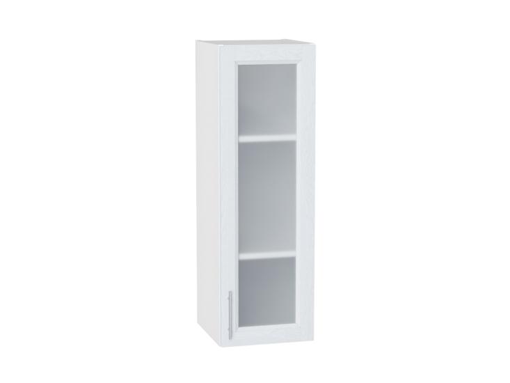 Шкаф верхний со стеклом Сканди 300Н White Softwood / Белый