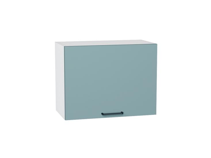 Шкаф верхний горизонтальный Флэт 600Н Grey-green In 2S / Белый