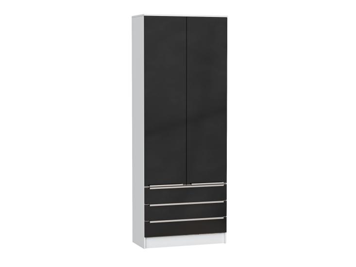 Шкаф двухстворчатый Стиль ШК-803 с ящиками Anthracite / Белый