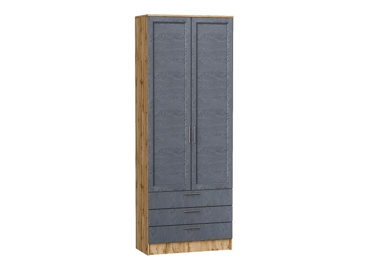 Шкаф двухстворчатый Стиль ШК-803 с ящиками Graphite Softwood / Дуб Вотан