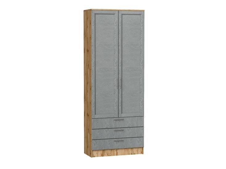 Шкаф двухстворчатый Стиль ШК-803 с ящиками Grey Softwood / Дуб Вотан
