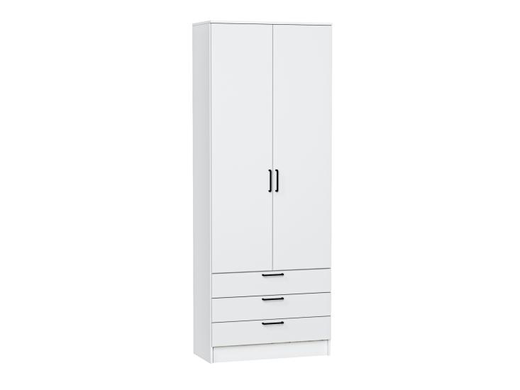 Шкаф двухстворчатый Стиль ШК-803 с ящиками White In 2S / Белый