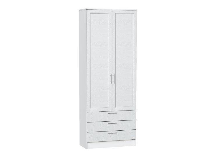 Шкаф двухстворчатый Стиль ШК-803 с ящиками White Softwood / Белый