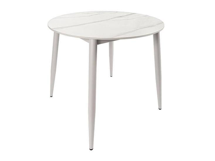 Стол круглый Uni-Form-R.2B Sgrey / White Matt Marble