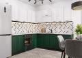 Угловая кухня Дублин-02/G Special White/Special Green