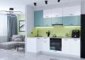 Угловая кухня Флэт-04 Grey-green In 2S/White In 2S