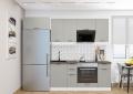 Кухня Флэт-01 Light Grey In 2S / Белый - изображение 1