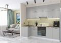 Угловая кухня Флэт-04 Light Grey In 2S / Белый - изображение 1