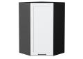 Шкаф верхний угловой Барселона 590Н Белый / Graphite