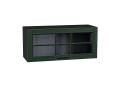 Шкаф верхний горизонтальный со стеклом Дублин 800 Special Green / Graphite