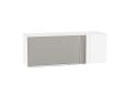 Шкаф верхний прямой угловой горизонтальный Фьюжн 1000 Silky Light Grey / Белый