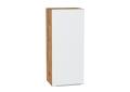 Шкаф верхний Фьюжн 400Н Silky White / Дуб Вотан
