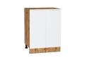 Шкаф нижний Фьюжн 600 Silky White / Дуб Вотан
