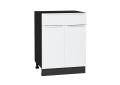 Шкаф нижний с 1 ящиком Фьюжн 601М Silky White / Graphite