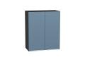 Шкаф верхний Фьюжн 600 Silky Blue / Graphite
