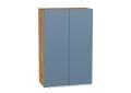 Шкаф верхний Фьюжн 600Н Silky Blue / Дуб Вотан