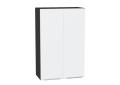 Шкаф верхний Фьюжн 600Н Silky White / Graphite