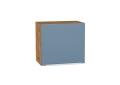 Шкаф верхний горизонтальный Фьюжн 500Н Silky Blue / Дуб Вотан