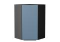 Шкаф верхний угловой Фьюжн 590Н Silky Blue / Graphite