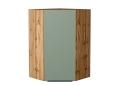 Шкаф верхний угловой Фьюжн 590Н Silky Mint / Дуб Вотан