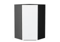 Шкаф верхний угловой Фьюжн 590Н Silky White / Graphite