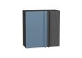 Шкаф верхний прямой угловой Фьюжн 700 Silky Blue / Graphite